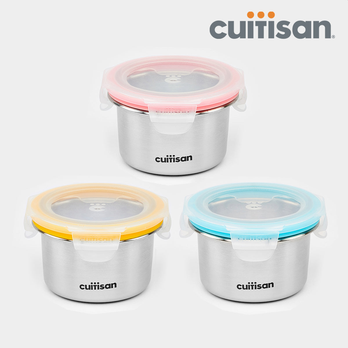 (Cuitisan ) 嬰兒系列 圓形 200ml (三件裝) 食物保鮮盒